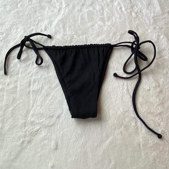 New! Aila Blue black cheeky string bikini bottoms 19538 - Picture 1 of 8